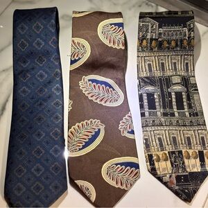 Sophisticated Men's Tie Collection - Blue, Brown, and Black